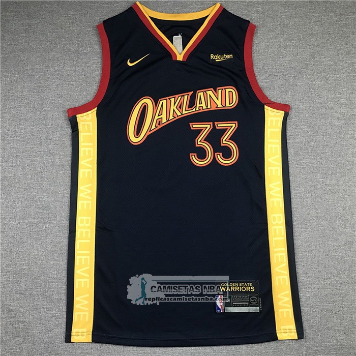 Camiseta Golden State Warriors James Wiseman Ciudad 2020-21 Azul